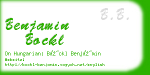 benjamin bockl business card